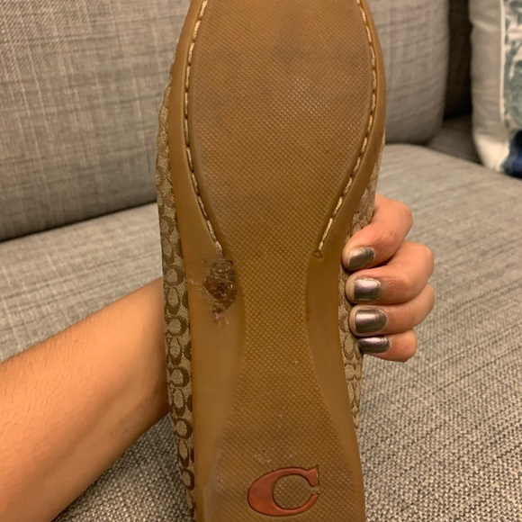 Brown/Tan Coach Flats - Picture 4 of 10